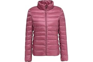 HAXNOHEY Doudoune Legere Femme Doudoune Légère Femme Hiver Veste Doudoune Fine Ultralight Femme Grande Taille Veste Matelassée Puffer Jacket Femme Blouson Doudoune Duvet Plume Cintrée Oversize Femme