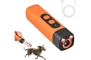 Kenmohuo Anti Barking Device for Dogs, Bark Shield Repeller 3 Modes, Ultrasonic Dog Barking Deterrent Devices with LED Flashlight, Stop Barking Dog Device, Sonic Anti Bark Tool for Outdoor Indoor