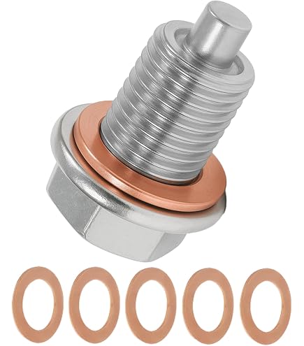 Bouchon De Vidange Aimanté M10x1.25 16mm - Avec Joint Cuivre - Pour Moto, Scooter, Voiture, Quad - 8