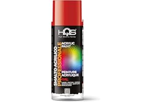 HQS HIGH QUALITY SPRAY HQS Bombe de peinture acrylique, couleurs Ral (Ral 3020 - Rouge signalisation)