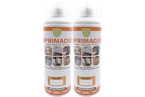 various Pintura Spray Imprimacion Transparente de 400 ml Adecuado para las Superficies de Metal, Madera y Plástico Pack de 2 Unidad