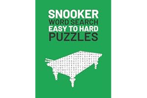 Snooker Word Search: Easy To Hard Word Find Puzzles About Snooker