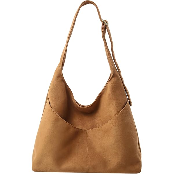 JANSBEN Wildleder Handtasche Damen Groß Shopper Tasche Damen