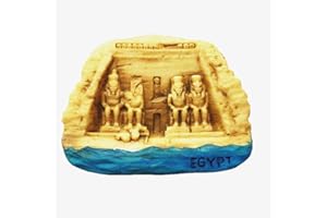 MUYU MAGNET MUYU Aimant 3D Temple d'Égypte d'Abou Simbel Souvenir Aimant de réfrigérateur, Cuisine Maison Décoration en polyrésine Craft, Temple d'Égypte d'Abou Simbel Aimant de réfrigérateur Autocollant
