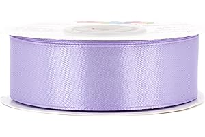 CREATIVERY Rouleau de Satin 25 m 25 mm PARME - Ruban Unilatéral Décoratif pour Mariage, Baptême et Cadeau