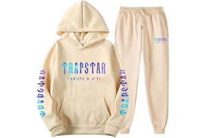 LIAOPUFUS Homme 2 Pièces Sportwear Trap star Ensembles Pantalon et Haut Sportif Sweat À Capuche Jogging Trap star Set