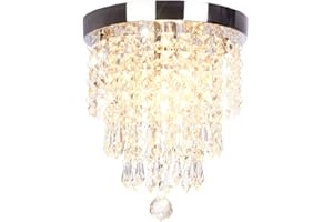 Dellemade Mini 1-Licht Kristall kronleuchter Modern Deckenleuchte Für Treppenhaus, Bar, Küche, Esszimmer, Kinderzimmer 22CM