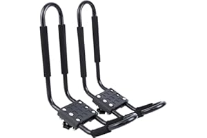‎H-YEEU H-YEEU Kajak Träger Kayak Board Rack Crossbar J Bar Kajak Dachträger Bootsträger Bootshalter Halter Mount Rack Auto SUV Crossbar, 2 Stück