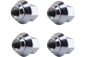 ZANTESR Set of 4 Alloy Wheel Nuts, M12 x 1.5 Taper Washer, 19mm Hex Used for Ford Alloy Wheels & More(Silver)