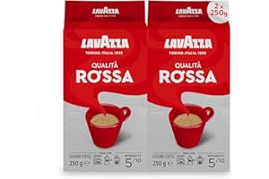 Lavazza Qualità Rossa Ground Coffee, Medium Roast, 250 g Each, 2-Pack
