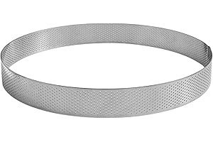 GOBEL - Cercle à Tarte Perforé - Cercle à Patisserie Perforé - INOX - Ø 28 cm - Hauteur 3,5 cm - Qualité professionnelle - Fabriqué en France