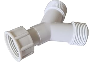 Pipestation Double Appliance Washing Machine Y Connector | BSP 3/4” | Tap Manifold Splitter | Twin Hose Washing Machine Pipe Connector | Twin Appliance Water Feed Splitter | Double Hose Y Connection