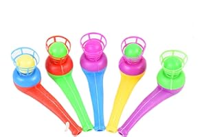 Renywosi Pustespiel Pfeife Ball, 1/3/5 Stück Puste Ball Spiel, Lungentrainer Atemtrainer Ball Für Kinder, Schwebender Ball Geschicklichkeit Ball Spielzeug Für Alltagslebensleben (Zufällige Farbe)
