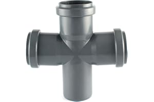 MKK - 19590-001 - HT Rohr Doppelabzweig PP DN 50 110 Doppelverbindung 90° Verzweigung Formstück DN 50/50/50