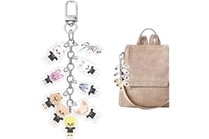 DEFGNOP Llaveros Stray Kids, Stray Kids Llavero Anime, SKZ Llaveros Niños, SKZoo Kawaii Keychain, Artículos para Niños y Niñas, Regalos para Fans