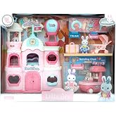 Mega Oyuncak Bay Dreamy Mışnış Tavşan &Ccedil;ok Katlı R&uuml;ya Temalı Kale Oyun Seti Fig&uuml;rl&uuml;