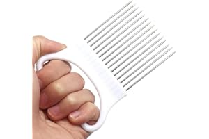 RYGRZJ Trancheuse d'oignons en acier inoxydable, assistant de soie pour déchiquetage des aliments, aiguille à oignons, hachoir à oignons, assistant de tranches de nourriture pour tomates, betteraves,