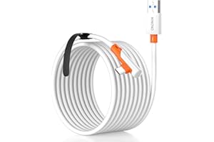 TRANSNOVO Cable de Enlace 5M Compatible con Quest 2/3/Pico 4 y PC/Steam VR, USB 3.2 A a C 5Gbps de Transmisión de Datos de Alta Velocidad para Auriculares de Realidad Virtual