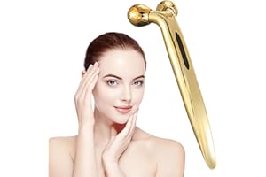 DWFEYOI Rullo di massaggio rotante a 360°, massaggiatore viso 3D, viso lifting rassodante della pelle, massaggio rulli, per sollevamento del viso, modellazione, rassodamento, antirughe