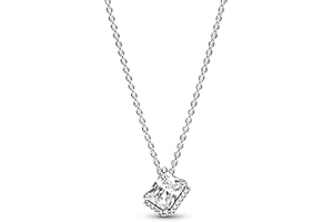 Pandora Timeless Rechteckige Funkelnde Strahlenkranz Collier-Halskette 45cm aus Sterling-Silber, Kompatibel mit Pandora Timeless Armbänder, 392388C01-45