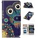Produktbild Hozor Huawei P8 Lite / P8 Mini 5.0 zoll Hülle Gemalte Erleichterung Drucken Design PU Ledercase Tasche Schutzhülle Anti-scratch Magnetverschluss Telefon-Kasten Handyhülle Bookstyle Handycover - Große Augen Eule