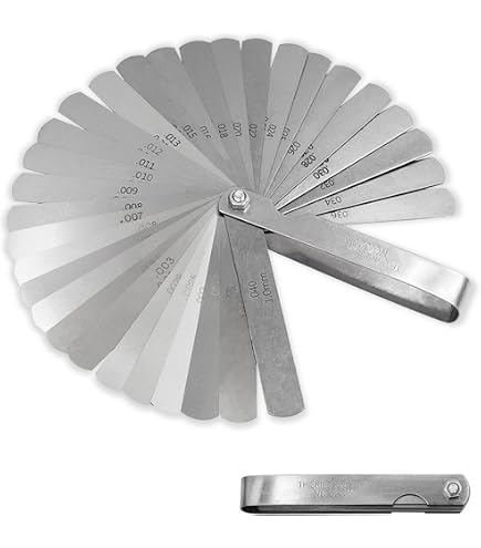 Produktbild von 32-teiliges Fühlerlehren-Set Aus Edelstahl – Metrisch & Englisch, 100 Mm Klingenlänge, Doppelte Skalierung, Für Präzise Spaltmessungen