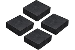QUARKZMAN 4Pcs Almohadillas de Goma Antivibración para Lavadoras, Cuadradas de 50mm Mats de Aislamiento de Vibraciones de 20mm de Grosor Bloques de Goma Antideslizantes Antirruido