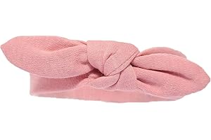 Mini Mart Online Limited Baby 'Knotty' Bow White Rose Pink Headband 0-6 Months