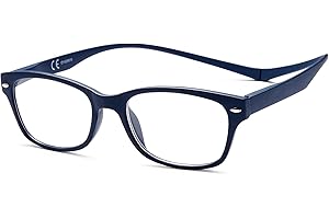 NEW VISION Occhiali da Lettura Uomo Con Calamita, Calamitati da Collo, Certificazione CE, UV400 per Uomo Donna, NV3282 (BLU, 2)
