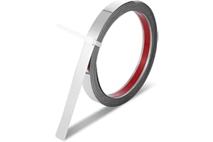 GooDengFull 5 m Self-Adhesive Decorative Strips, 1.5 cm Wall Strips, Self-Adhesive, Silver Edge Protection, Wall, Decorative Mouldings, Metal Strips, DIY Decoration for Ceiling Mouldings, Mirror
