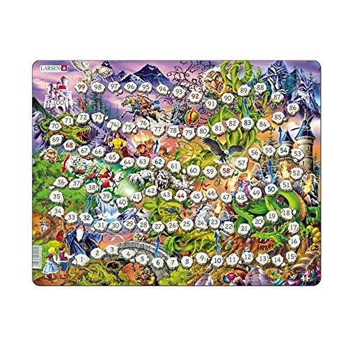 Preisvergleich Produktbild Larsen GP1 Rahmenpuzzle "Leiterspiel 1 - 100" 40 Teile