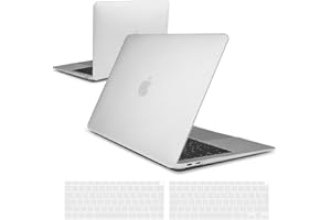 iNeseon Etui kompatybilne z MacBook Air 13 Retina (A2337 M1/ A2179/ A1932), twarda obudowa zapobiegająca odciskom palców i osłony klawiatury do MacBooka Air 13, przezroczyste matowe