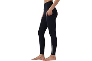 Leovqn High Waist Gym Leggings for Women with Side Pockets Stretch Yoga Pants for Workout Running Sports