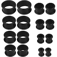 JENCVNL 4 paar siliconen oortunnel plug, extra zachte siliconen oorflesh tunnel plug piercing double flared plug expander oorpiercing sieraden 6-25 mm voor mannen vrouwen, 14mm, Siliconen, Geen