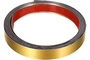 HWEEWANX Edelstahl Zierleisten Wand, Gold Zierleisten Selbstklebend, Wandleisten Selbstklebend fur Kantenschutz Wand, Zierleisten Wand für Decke Möbel Spiegel – Selbstklebend & Wasserdicht (5mx1.5cm）