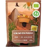 NaturaleBio Raw Organic Non-Alkalized Pure Cocoa Powder | 400g Non-alkalized cocoa powder, sugar free, tested for heavy metal