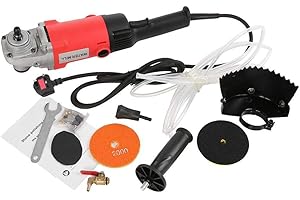 Wet Polisher, Asixx 220V 1400W Electric Stone Wet Polisher Variable Speed Hand Grinder Water Mill for Marble, Cement Tile, Granite, Terrazzo, etc(UK Plug)