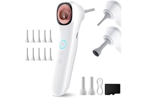 Ohrenschmalz Entferner Otoskop, LMECHN Ohrenreiniger mit 1,21 Zoll 1080P HD Bildschirm, Ohrreiniger mit 32 GB Karte & 12 Silikonaufsätzen, Ohne Wifi Ohr Reinigung Für Erwachsene, Kinder und Haustiere