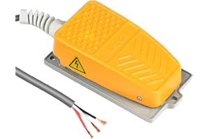 QLOUNI Commutateur de Pied Industriel 250V 10A Antidérapant Mains Libres Interrupteur à Pied Interrupteur à Pédale avec 1.8M Câble