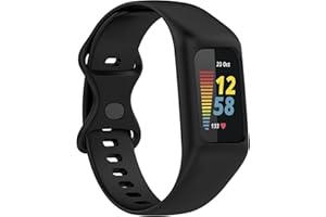 FONREST Jednoczęściowe paski kompatybilne z Fitbit-Charge-5/4/3/SE, osłona zderzaka, miękki, silikonowy, zmywalny, sportowy zamiennik paska do zegarka, bransoletka do trackera aktywności, dla kobiet i mężczyzn