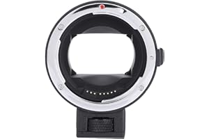 Exliy Bague d'adaptation autofocus pour objectif Canon EF/EF-S sur appareil photo Sony E-Mount, adaptateur de mise au point automatique pour fixation d'objectif