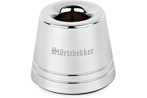 Störtebekker® Premium Rasierständer 'Hamburg' aus Edelstahl in Silber - geeignet für (Störtebekker®) Rasierhobel 'Hamburg' - hochwertiges Zubehör - rutschfester Boden - massiver Stand - 125g