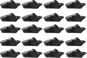 HOLOOVERANILLO 20Pcs Tarp Clips,Canopy Tarpaulin Clips, Waterproof Reusable Awning Clamp Tent Awning, for Outdoor Camping, Canopy, Carports, Shade Cloth, Garden, and RV Use