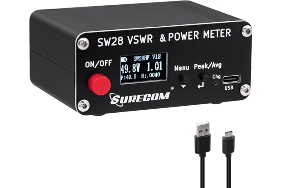 Mcbazel Surcom SWR Meter SW-28HF 1.5MHz-60MHz 120W Mini V.S.W.R. & Power Meter