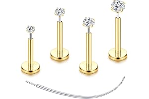 Chriscoco 4–8 st G23 Titan Helix Piercing Smycken Trådlös Tragus Conch Labret Lip Medusa Piercing Smycken Näspiercing Platt B