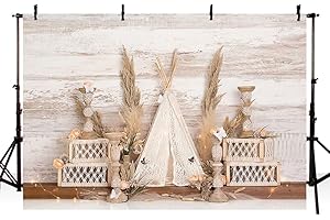 MEHOFOND Toile de Fond pour Photographie sur Le thème bohème rétro en Bois - 2,1 x 1,5 m