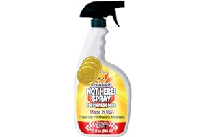 Bodhi Dog Not Here! Spray - Trains Your Pet Where Not to Pee Indoors or Outdoors - Anti Marking Deterrent for Furniture, Carpet & Floor - Training Corrector for Puppies & Dogs - Made in USA (32 Fl Oz)