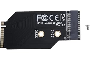 EMSea Czarna karta adaptera 2242 do 2280 NVMe M.2 PCIe 4.0, kompatybilna z Legion Go 2230/2242 NVMe do 2280, rozszerzenie do pamięci masowej konsoli do gier
