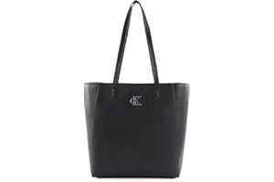 Calvin Klein Jeans Ckj Minimal, MONOGRAMMA Minimo SHOPPER32 Donna, Black, Medium