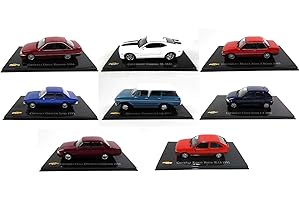 OPO 10 - Lotto di 8 Auto 1/43 compatibili con Chevrolet: Chevette Opala Monza Celta Camaro Kadett Omega Veraneio (RIF: 6043)